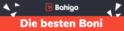 Werbebanner mit der Aufschrift Die besten Boni auf dunklem Hintergrund